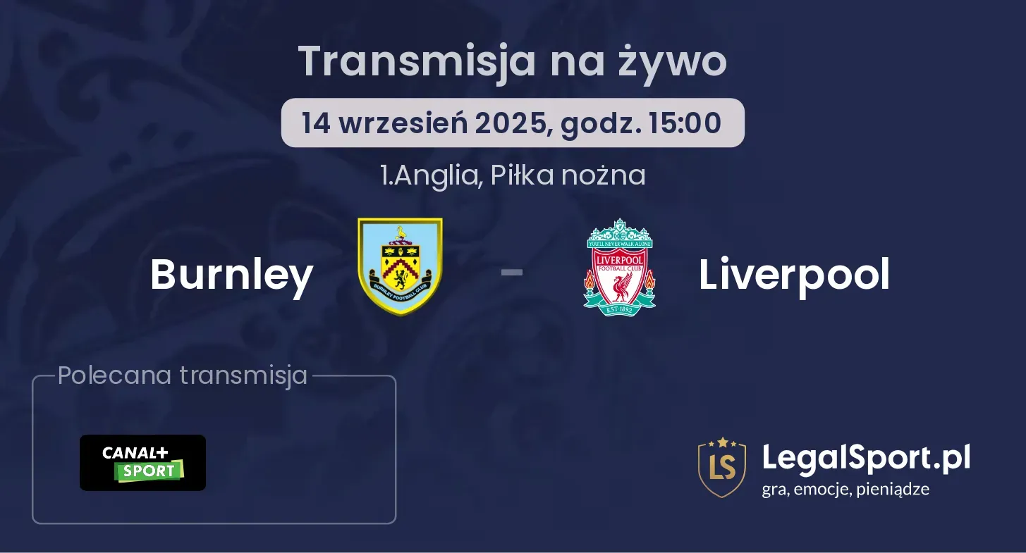 Burnley - Liverpool transmisja na żywo