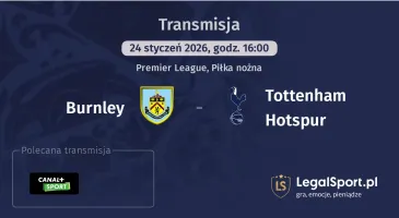 Burnley - Tottenham Hotspur gdzie oglądać (24.01.2026)