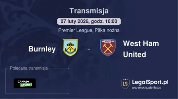 Burnley - West Ham United gdzie oglądać (07.02.2026)