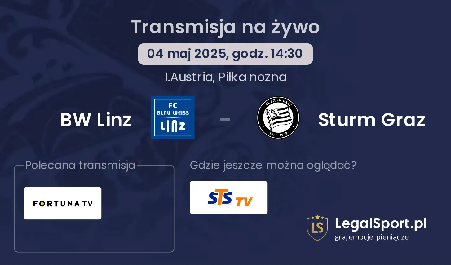 Sturm Graz - BW Linz gdzie oglądać?