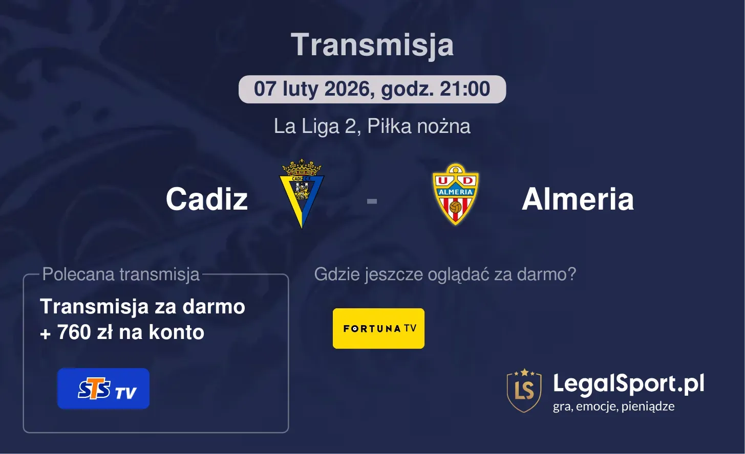Cadiz - Almeria Transmisje
