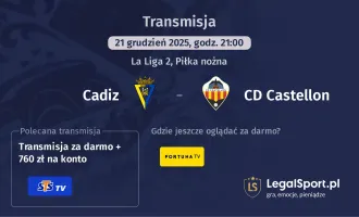 Cadiz - CD Castellon gdzie oglądać? (21.12)