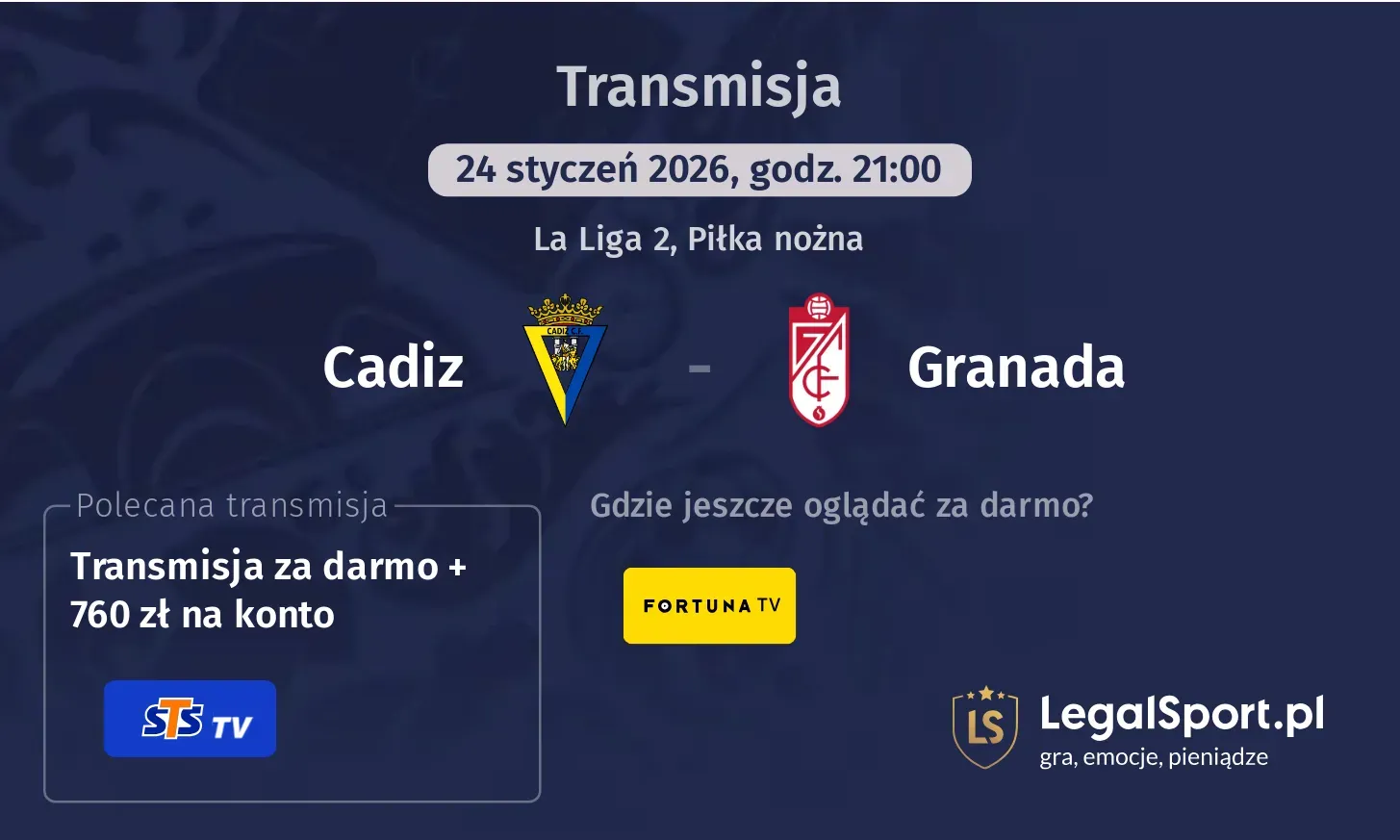 Cadiz - Granada Transmisje