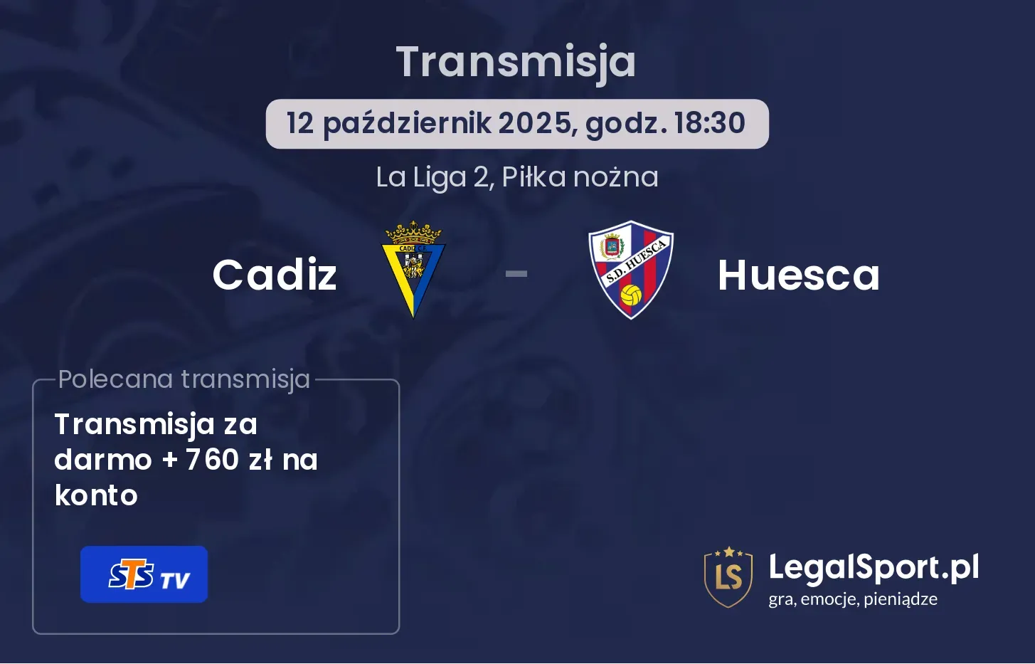 Cadiz - Huesca gdzie oglądać?
