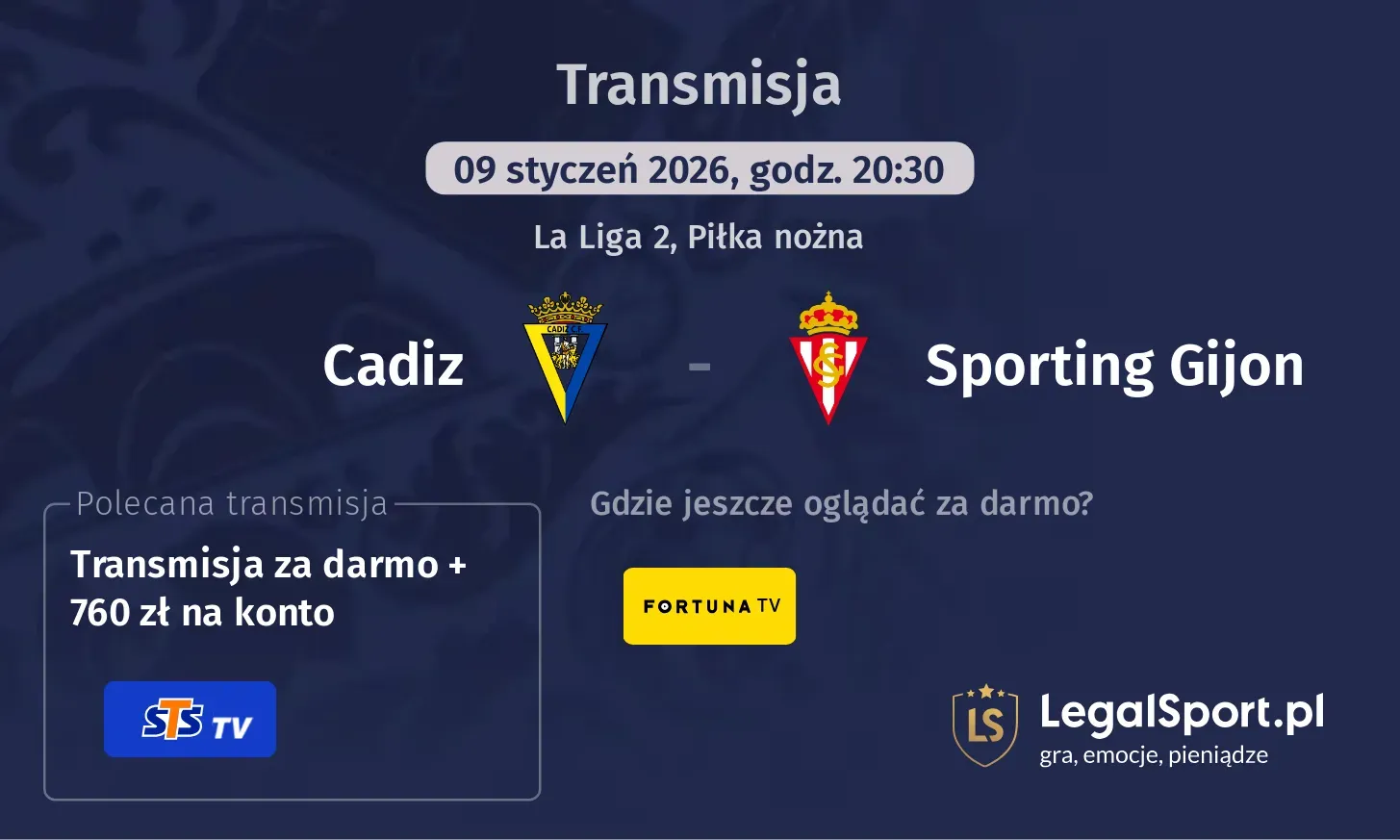 Cadiz - Sporting Gijon Transmisje