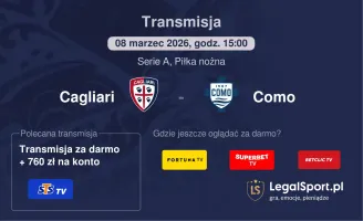 Cagliari - Como gdzie oglądać (07.03.2026, 15:00)
