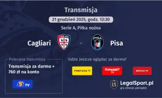 Cagliari - Pisa gdzie oglądać? (21.12)