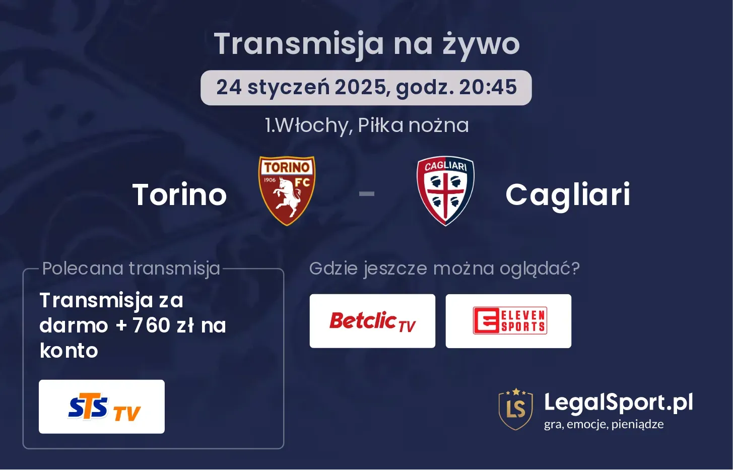 Torino - Cagliari gdzie oglądać?