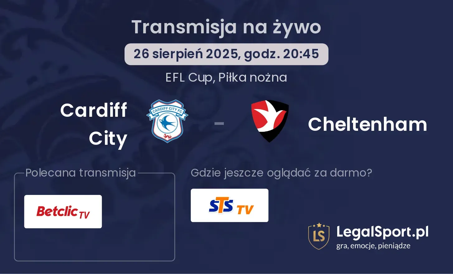 Cardiff City - Cheltenham gdzie oglądać?