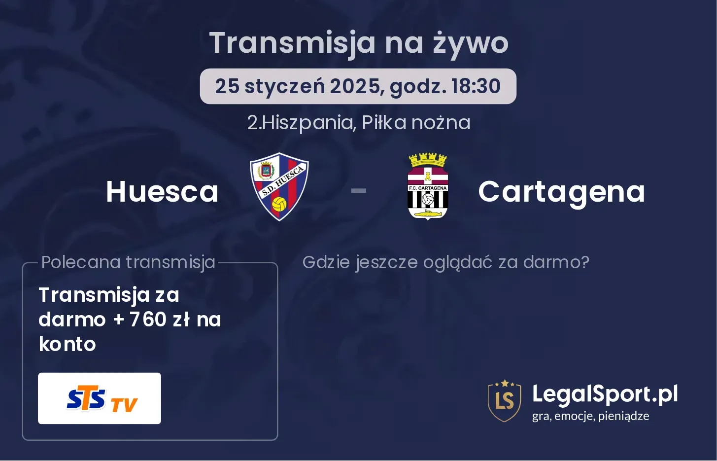Huesca - Cartagena gdzie oglądać?