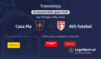 Casa Pia - AVS Futebol gdzie oglądać? (23.01)