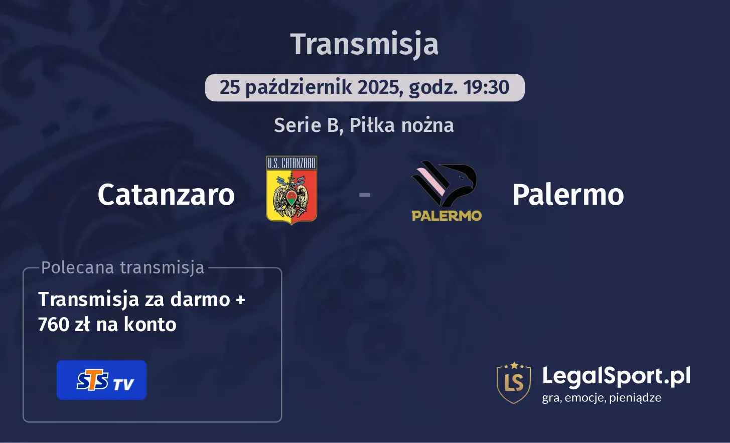 Catanzaro - Palermo Transmisje