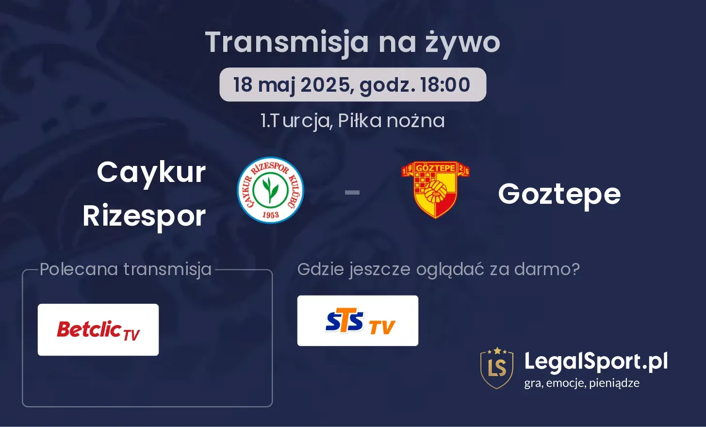 Caykur Rizespor - Goztepe gdzie oglądać?