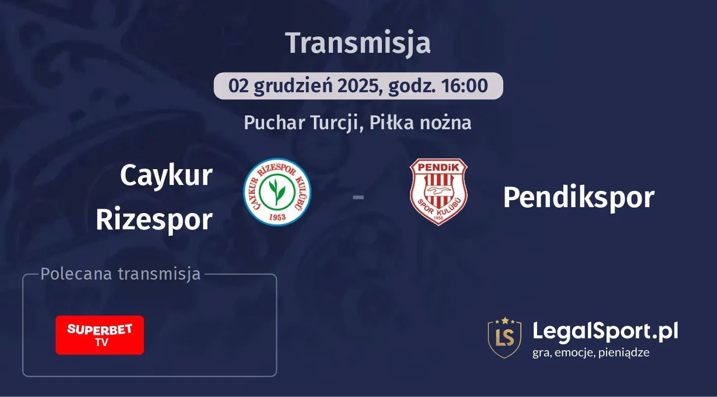 Caykur Rizespor - Pendikspor Transmisje