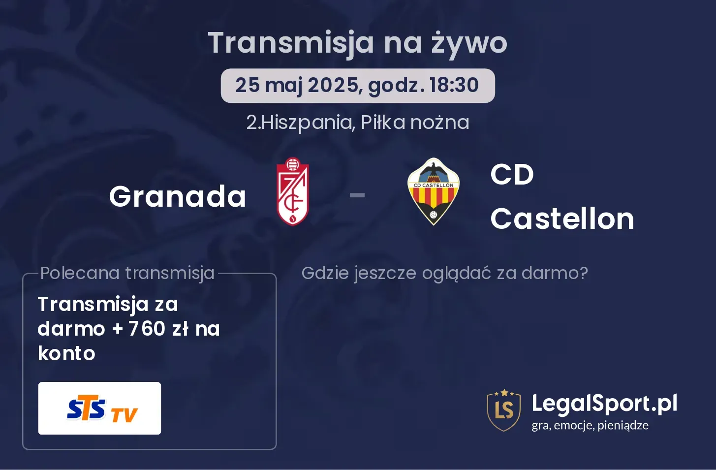 Granada - CD Castellon gdzie oglądać?