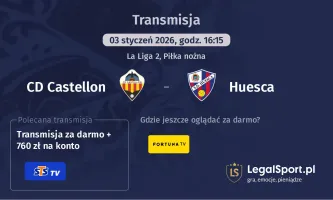 CD Castellon - Huesca gdzie oglądać? (03.01)