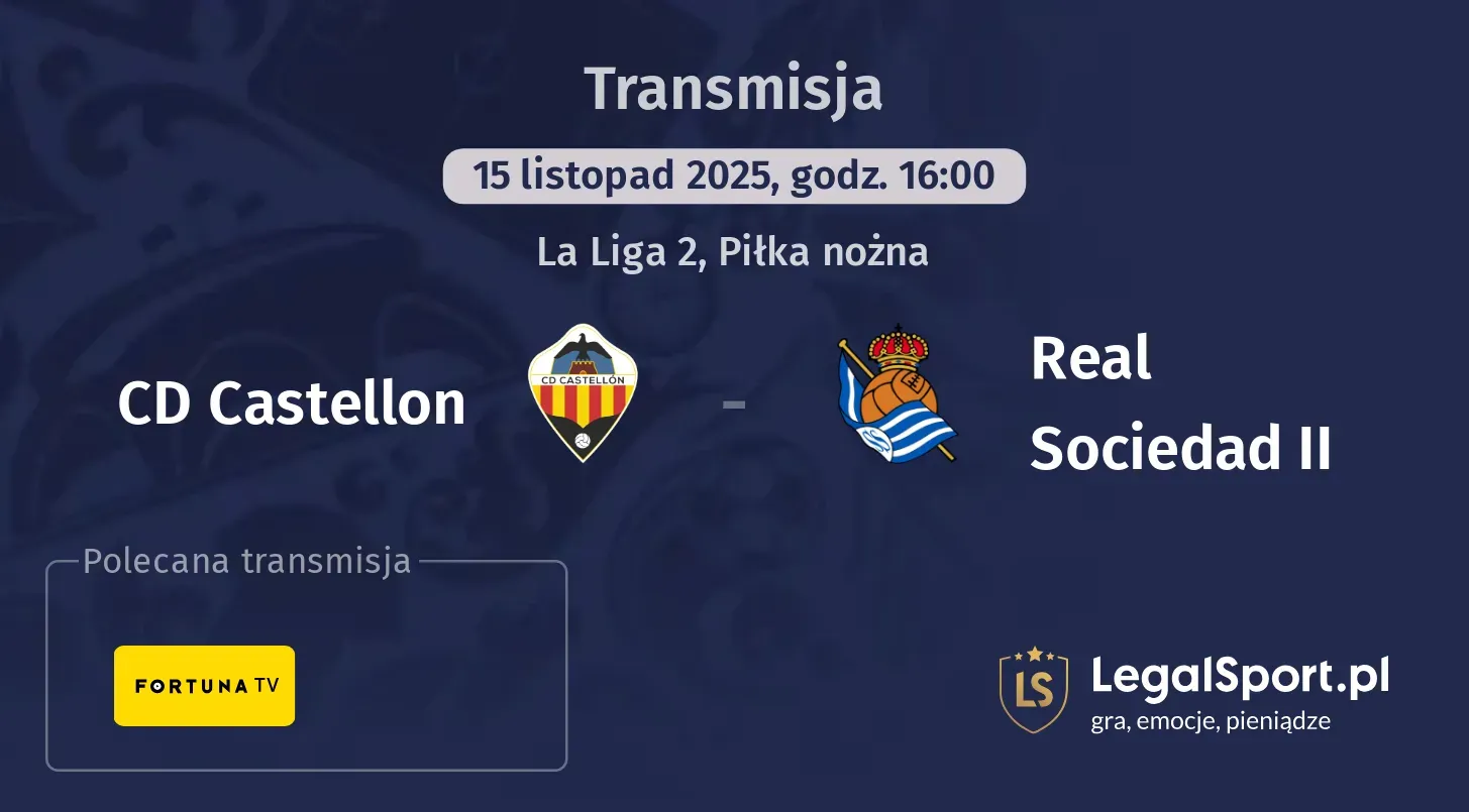 CD Castellon - Real Sociedad II Transmisje