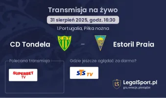 CD Tondela - Estoril Praia gdzie oglądać?