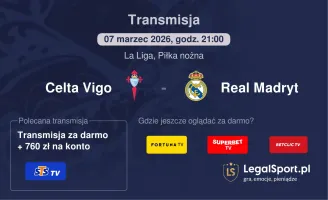 Celta Vigo - Real Madryt gdzie oglądać? (07.03)