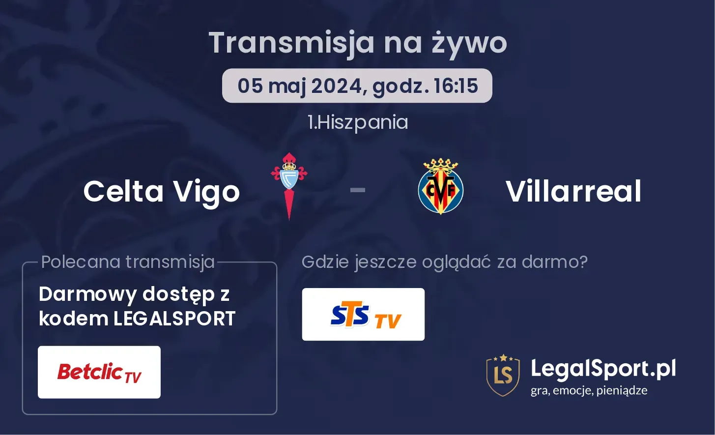 Celta Vigo - Villarreal transmisja na żywo