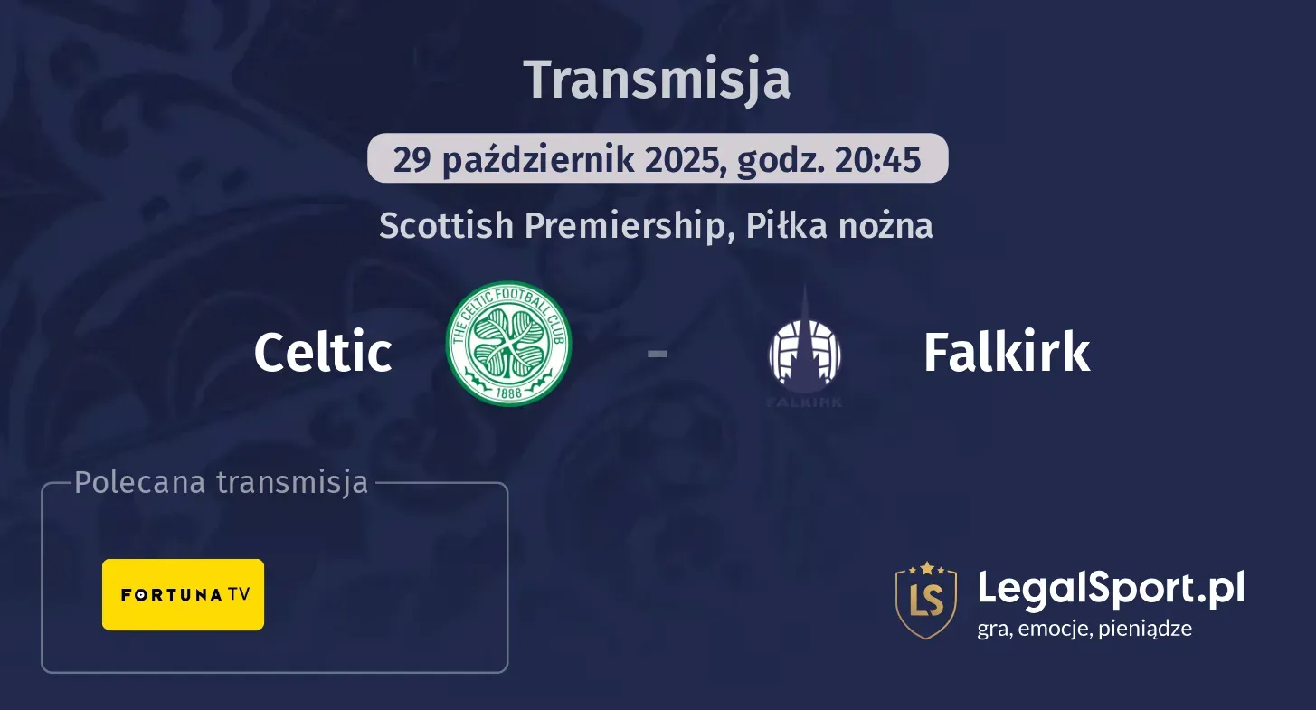 Celtic - Falkirk Transmisje