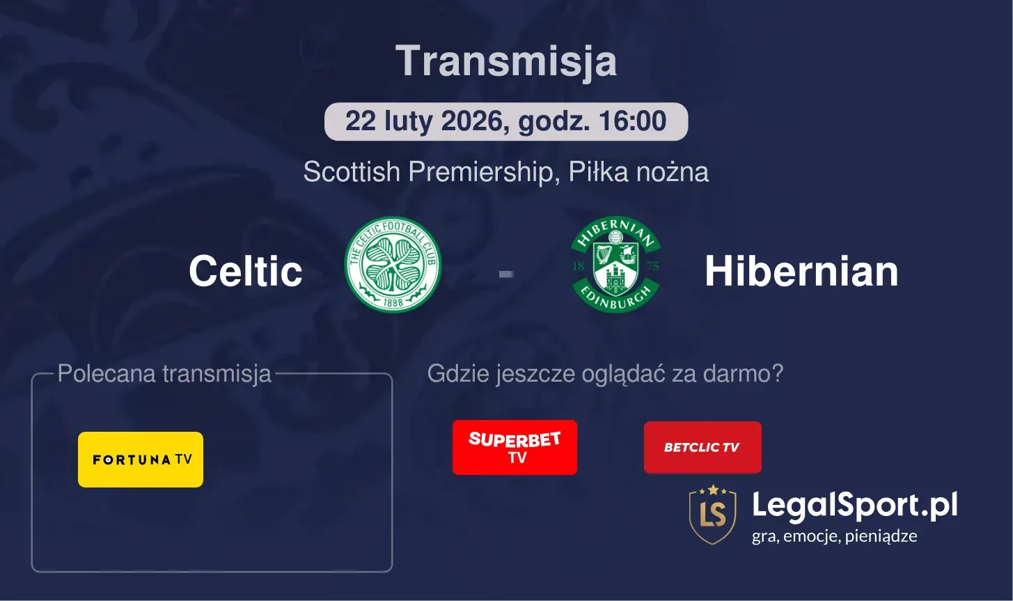 Celtic - Hibernian Transmisje