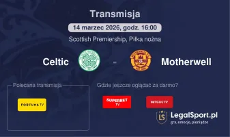 Celtic - Motherwell gdzie oglądać? (14.03)