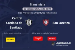 Central Cordoba de Santiago - San Lorenzo gdzie oglądać? (22.11)