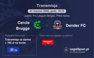 Cercle Brugge - Dender FC gdzie oglądać? (01.03)