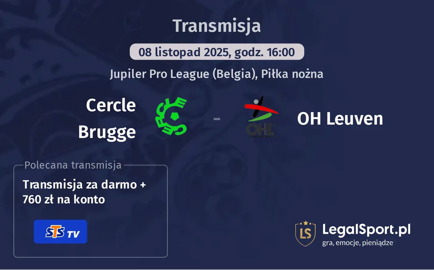 Cercle Brugge - OH Leuven Transmisje