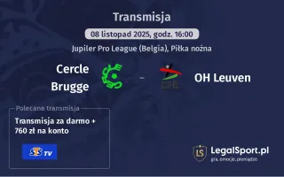 Cercle Brugge - OH Leuven gdzie oglądać? (08.11)