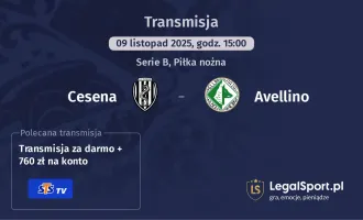 Cesena - Avellino gdzie oglądać? (09.11)