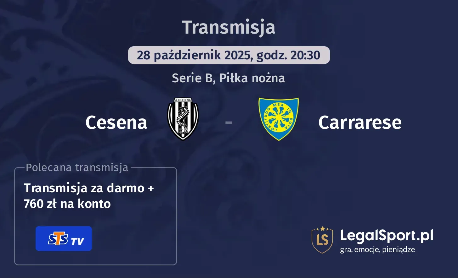 Cesena - Carrarese Transmisje