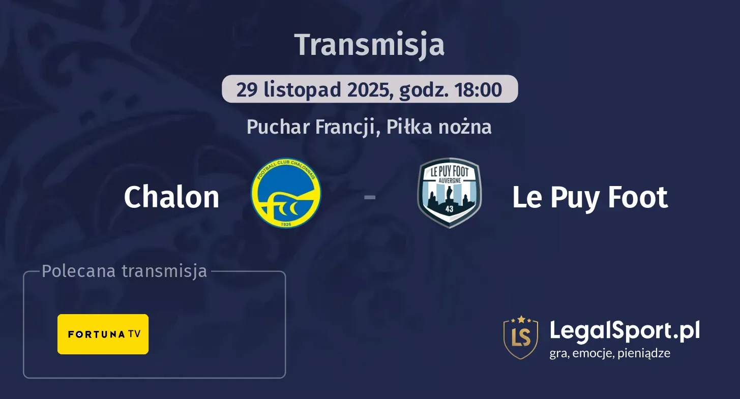 Chalon - Le Puy Foot Transmisje