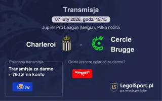 Charleroi - Cercle Brugge gdzie oglądać? (07.02)