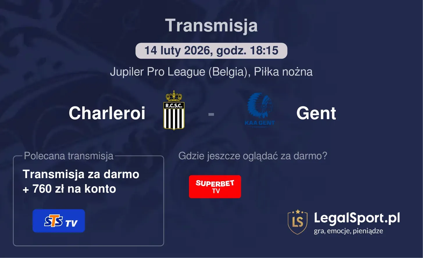 Charleroi - Gent Transmisje