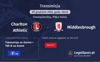 Charlton Athletic - Middlesbrough gdzie oglądać? (09.12)