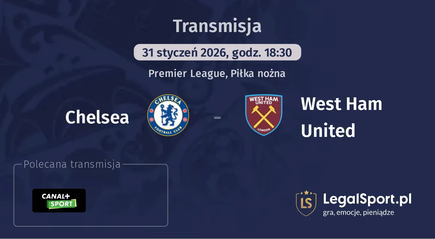 Chelsea - West Ham United Transmisje