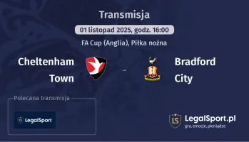 Cheltenham Town - Bradford City gdzie oglądać?