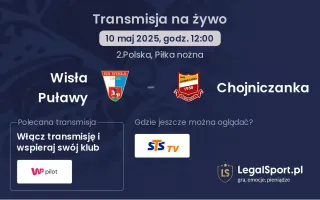 Wisła Puławy - Chojniczanka gdzie oglądać?