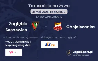Zagłębie Sosnowiec - Chojniczanka gdzie oglądać?