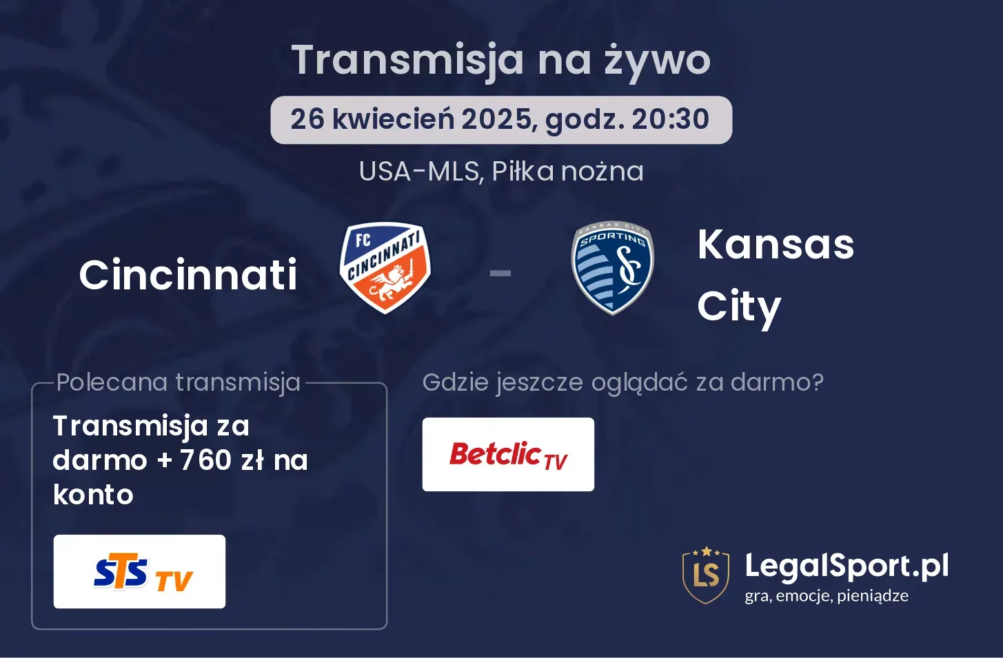 Cincinnati - Kansas City gdzie oglądać?