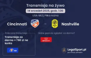 Cincinnati - Nashville gdzie oglądać?