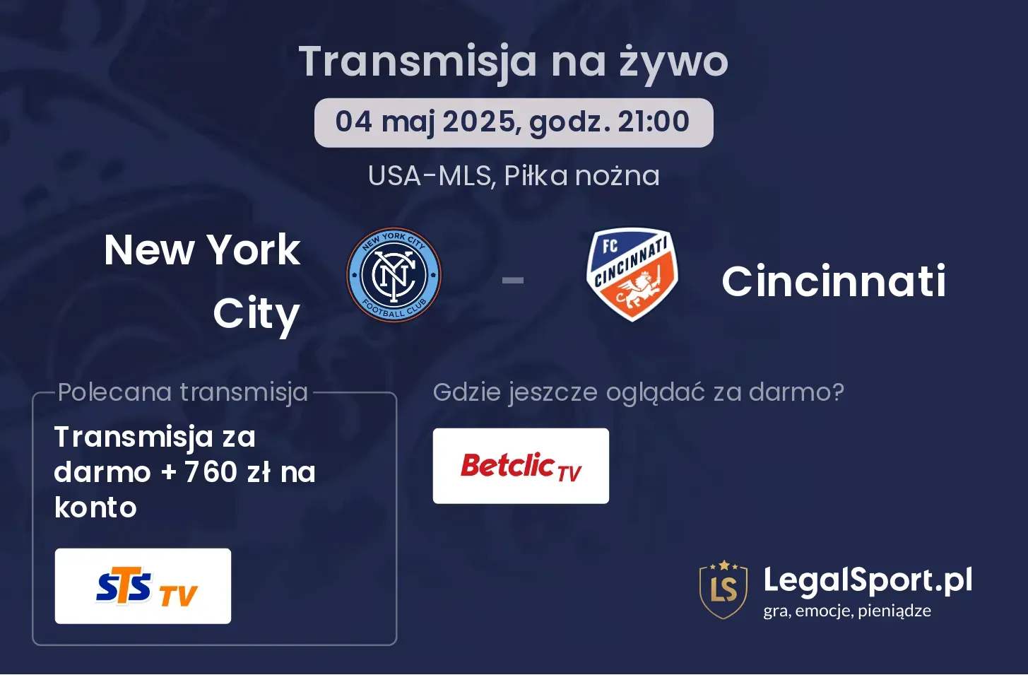 New York City - Cincinnati gdzie oglądać?