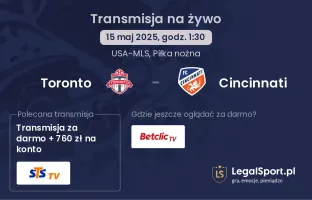 Toronto - Cincinnati gdzie oglądać transmisję?