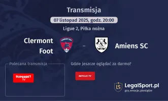 Clermont Foot - Amiens SC gdzie oglądać? (07.11)