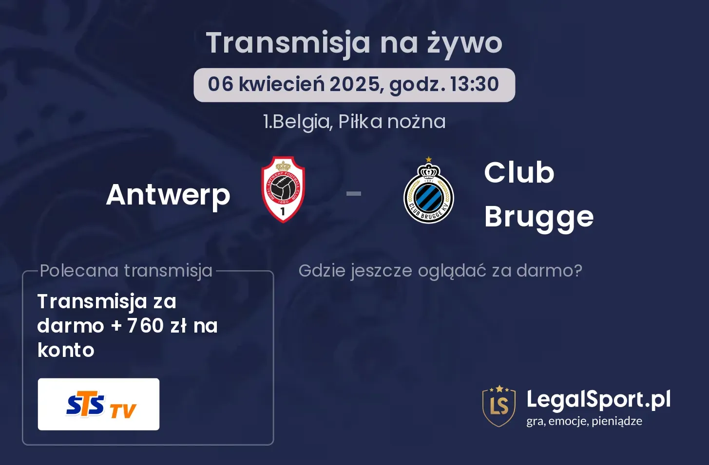 Antwerp - Club Brugge gdzie oglądać transmisję?