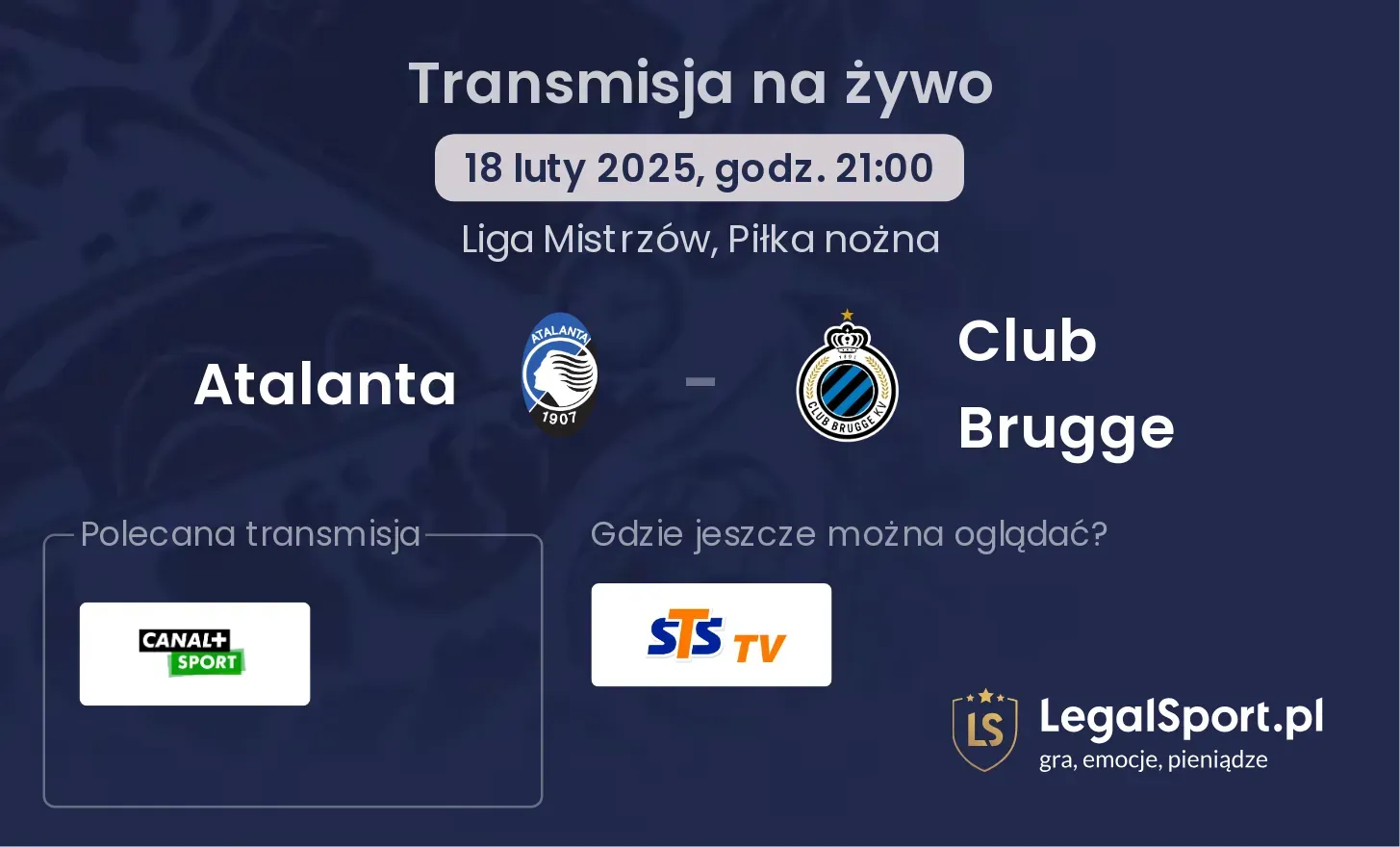 Atalanta - Club Brugge gdzie oglądać?