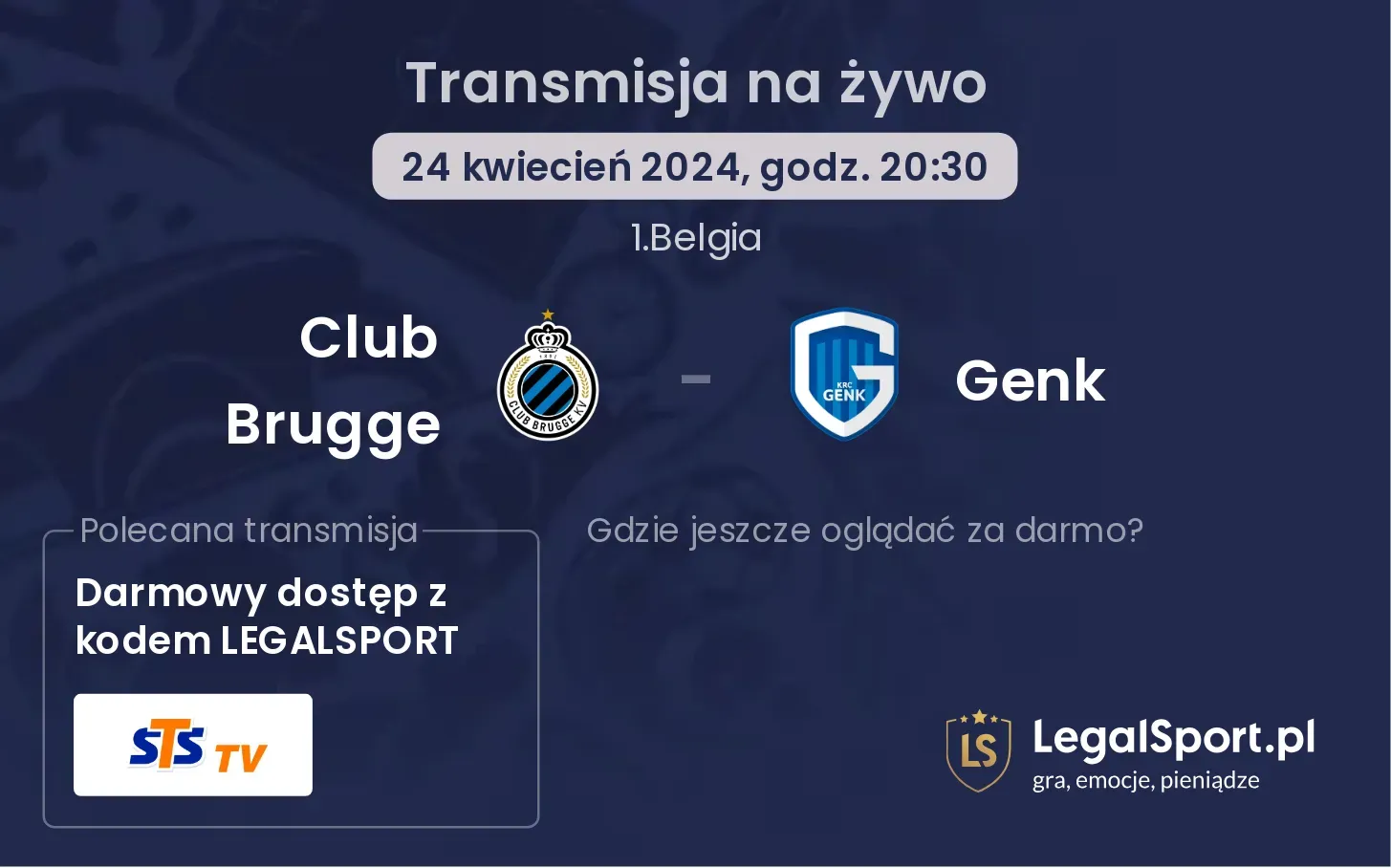 Club Brugge - Genk transmisja na żywo