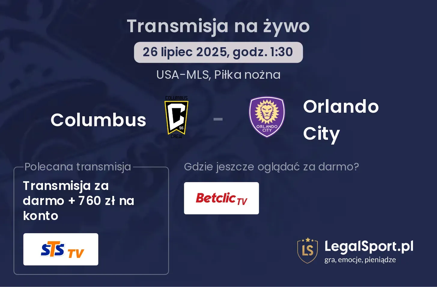 Columbus - Orlando City gdzie oglądać? 22.09, godz. 01:30